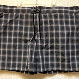 PERRY ELLIS MEN'S SWIM SUIT SZ XXL BLACK PLAIDS
